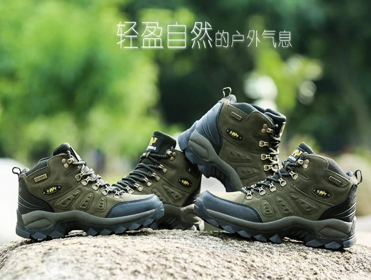 Design Customized Botas De Senderismo Couple Outdoor Hiking Boots Climbing Mountain Men Hiking Shoes